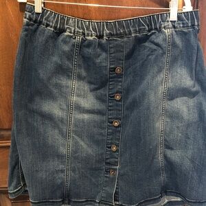 Ellos Blue Denim Mini Skirt